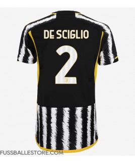 Günstige Juventus Mattia De Sciglio #2 Heimtrikot Damen 2023-24 Kurzarm